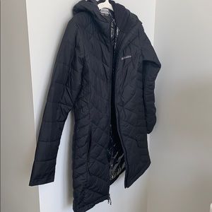 Columbia extended length black winter coat